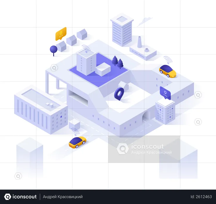 Modelo de ciudad inteligente  Ilustración