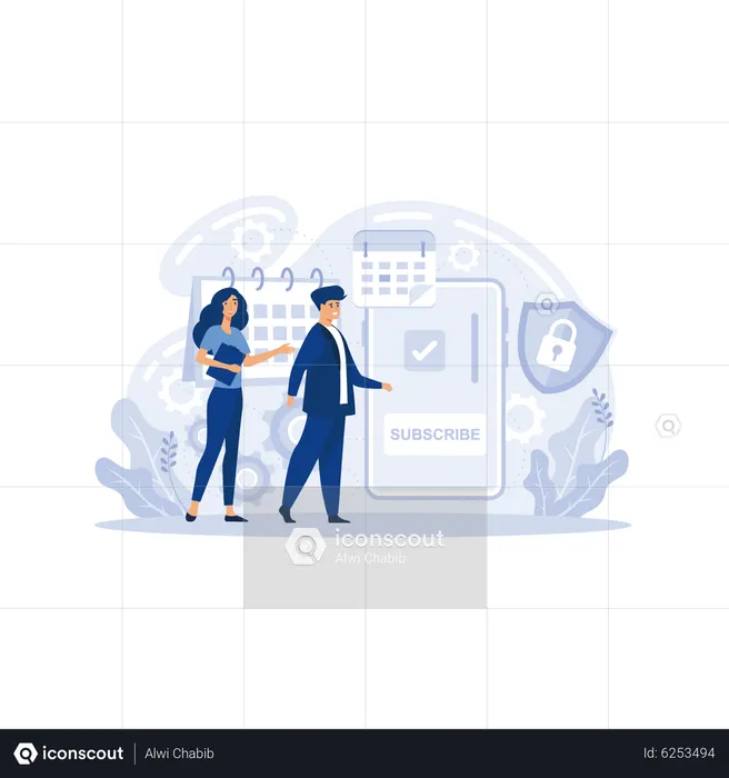 Modelo de marketing  Ilustração