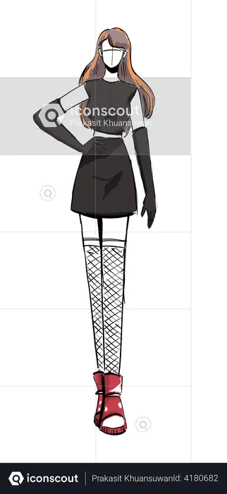 Modelo feminino  Ilustração