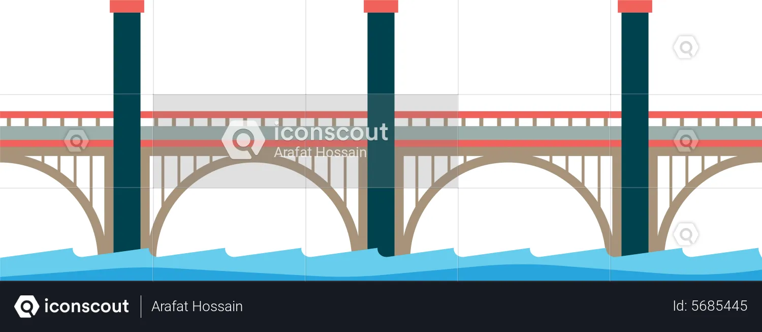 Modern bridge  Illustration