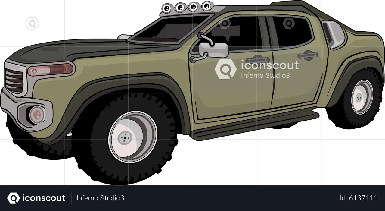 Modern Car  Illustration