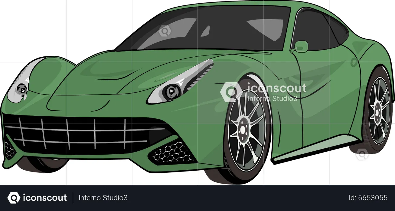 Modern Car  Illustration