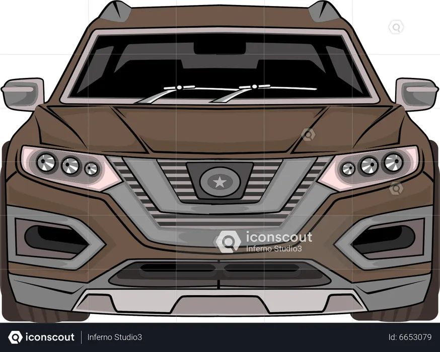 Modern Car  Illustration