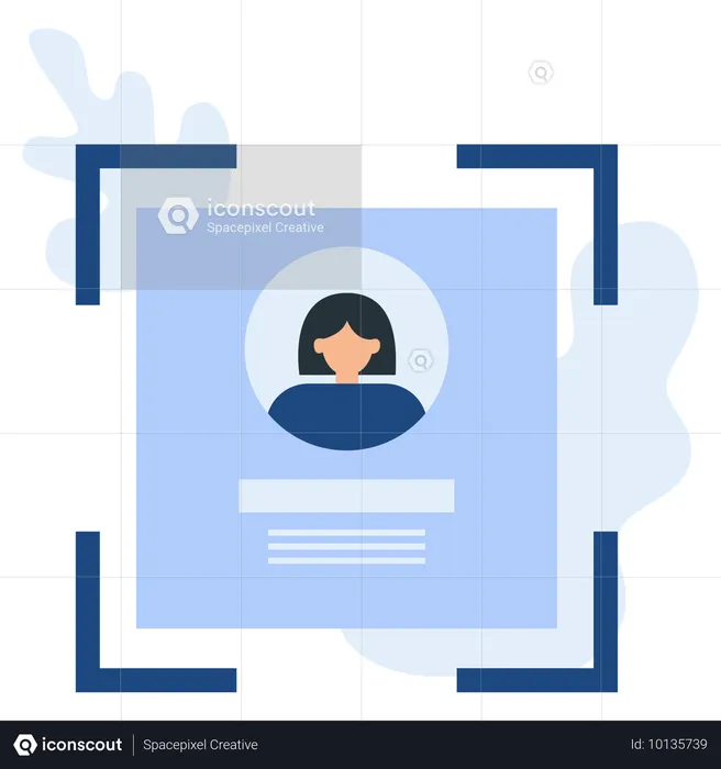 Modern face identification technology  Illustration