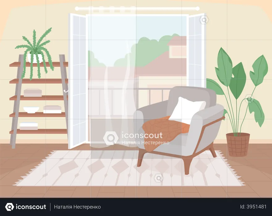 Modern living room  Illustration