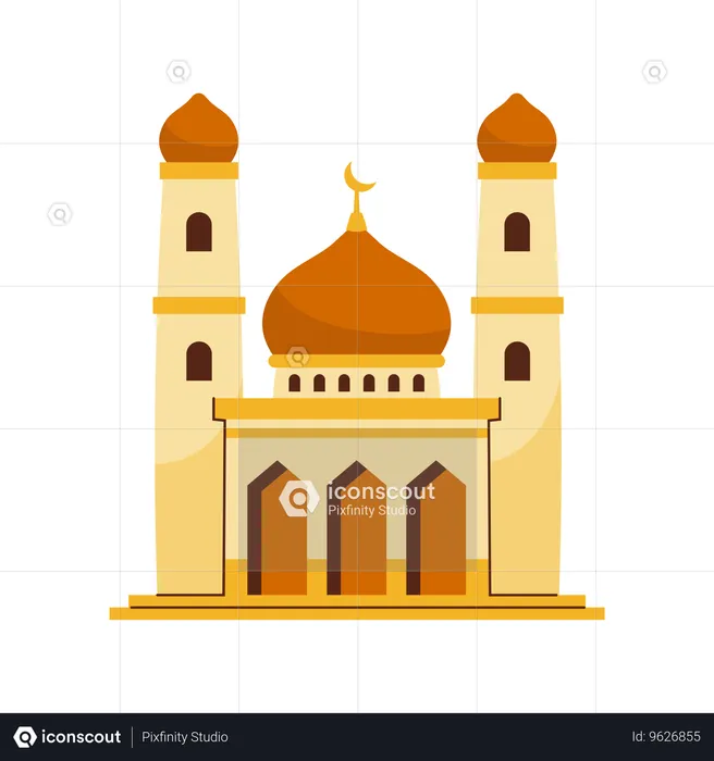 Modern Mosques Architecture  Illustration