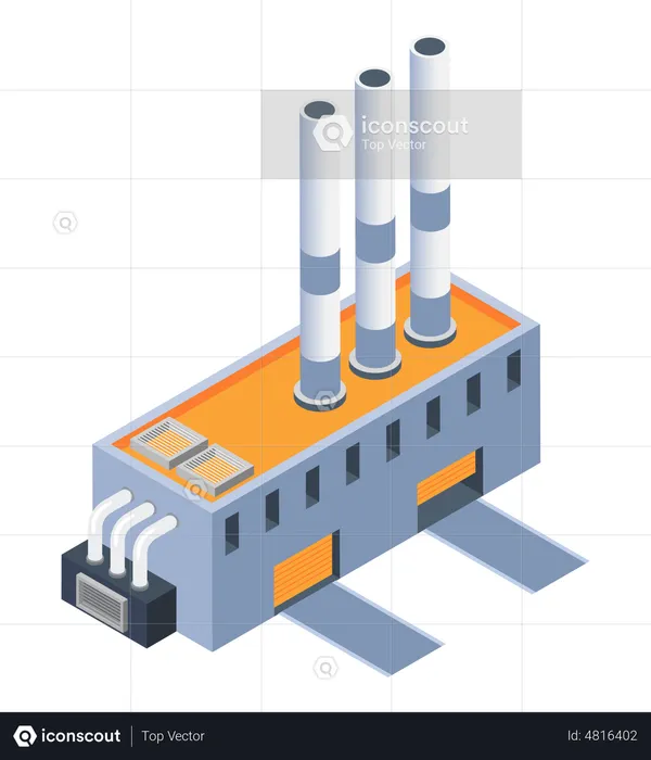 Modern production plant  Illustration