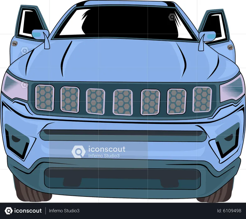 Modern SUV Car  Illustration