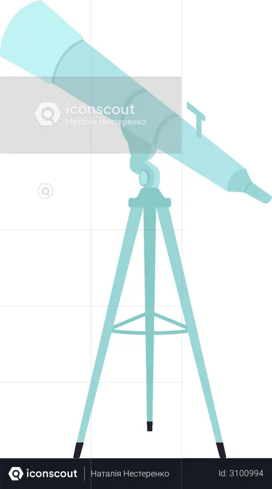 Modern telescope  Illustration