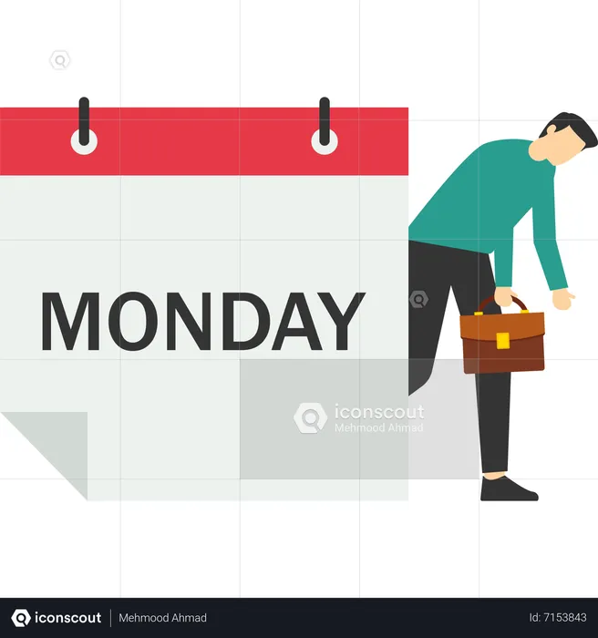 Monday sad  Illustration