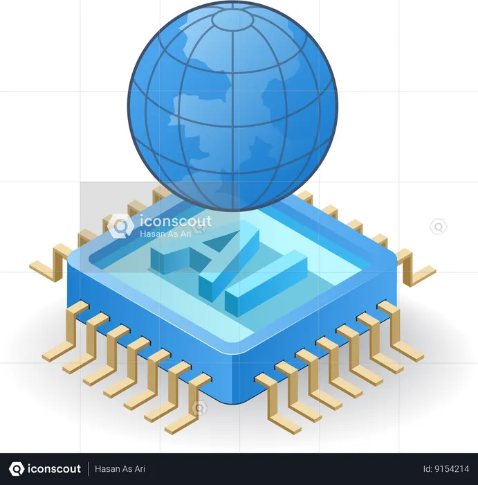 Monde de l'intelligence artificielle  Illustration