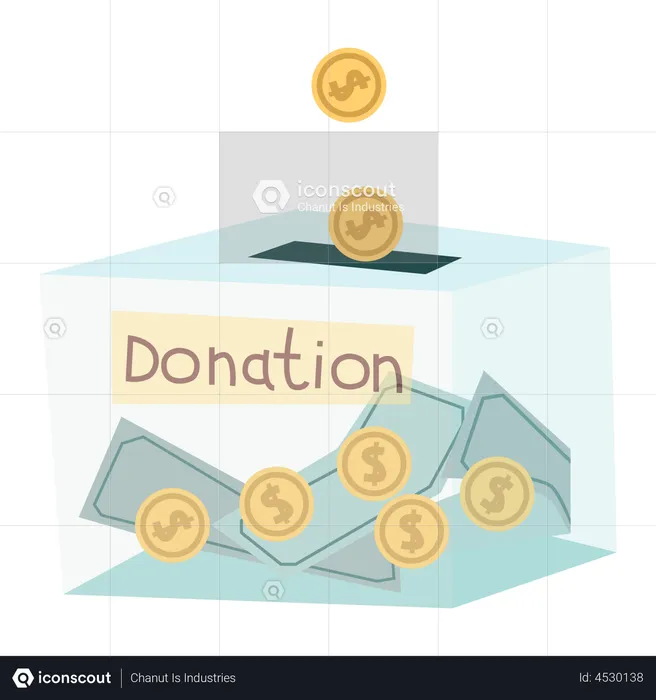 Money donation box  Illustration