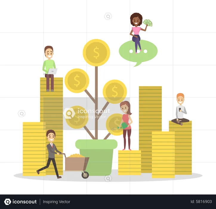 Money investment  Illustration