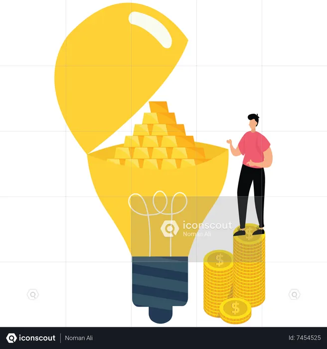 Best Money making ideas Illustration download in PNG & Vector format