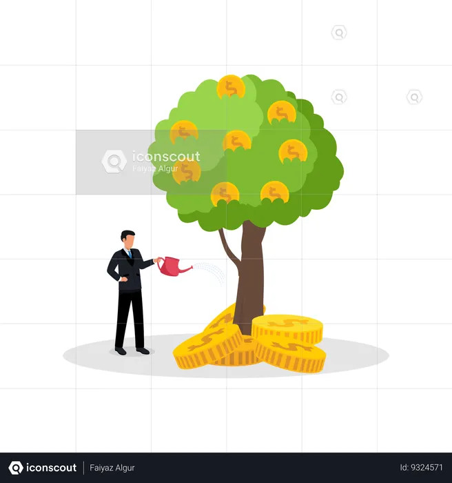 Money plant  Illustration
