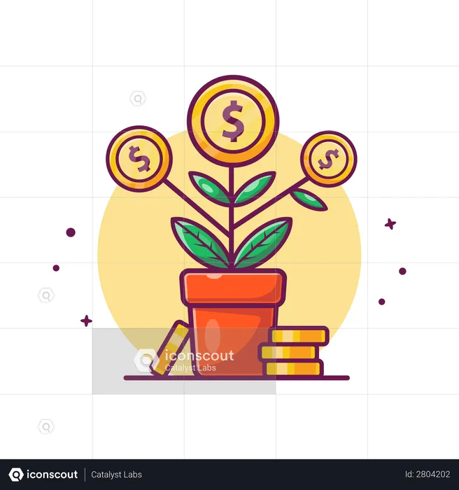 Money plant  Illustration