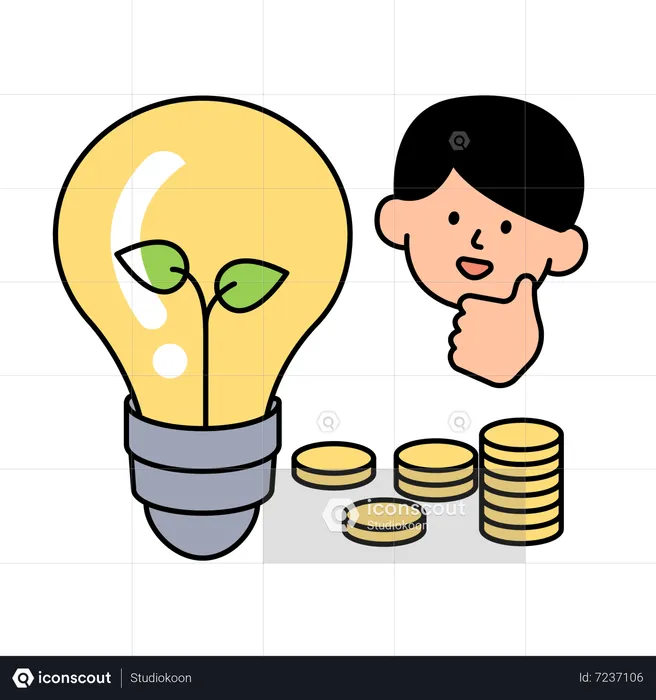 Money Saved from Energy Conservation  Illustration