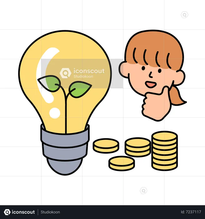 Money Saved from Energy Conservation  Illustration