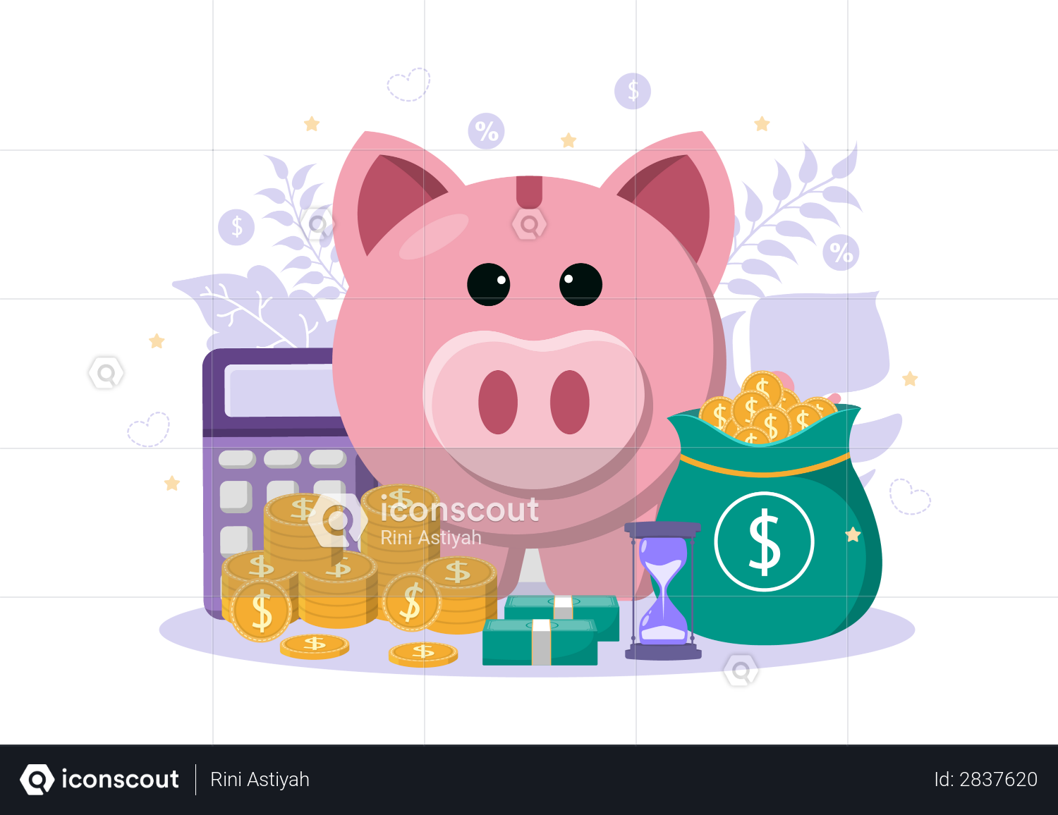 Best Premium Money Savings Illustration Download In PNG & Vector Format