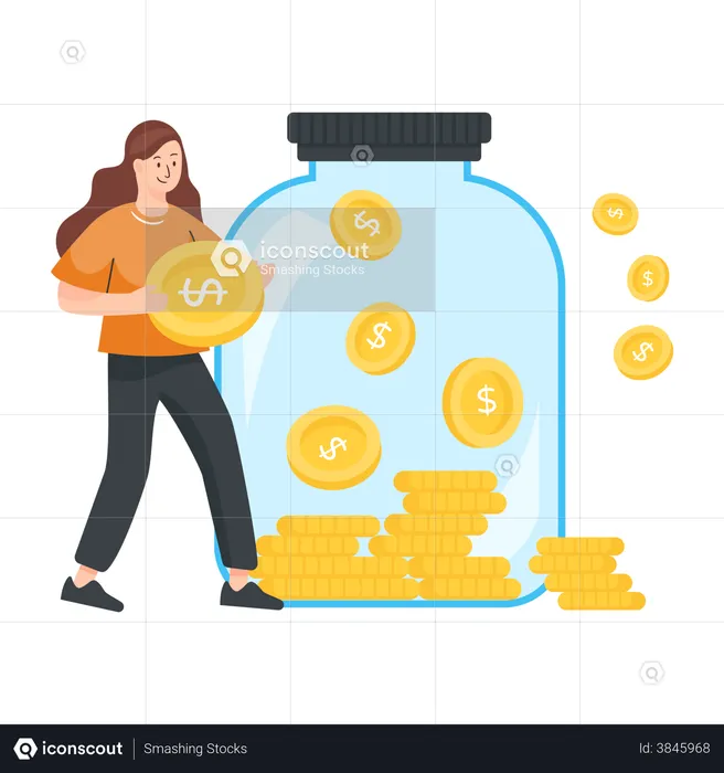 Money Savings  Illustration