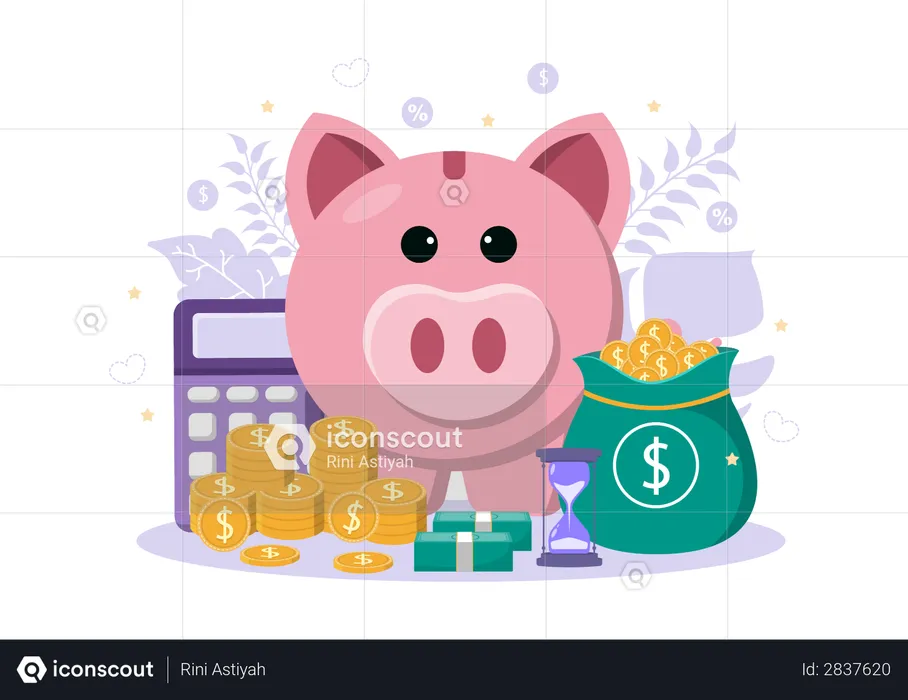 Money savings  Illustration