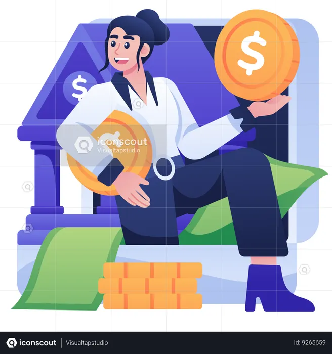 Money Savings  Illustration