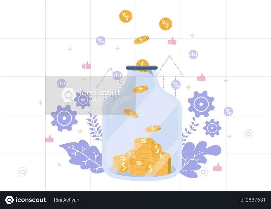 Money Savings  Illustration