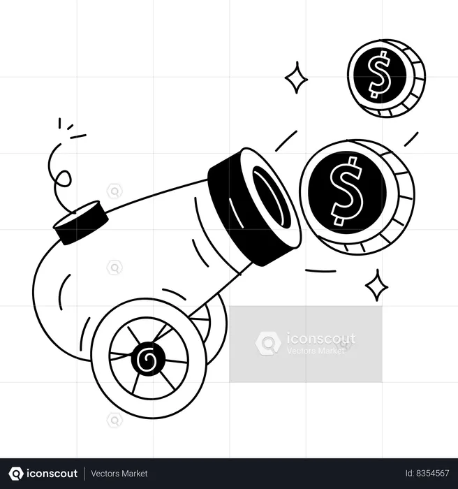 Money throw  Illustration