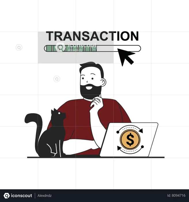 Money transaction  Illustration