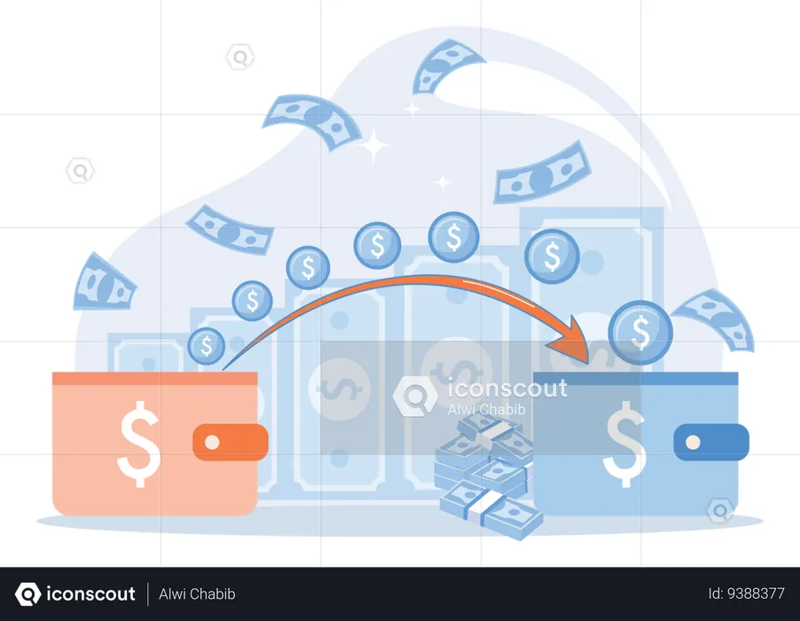 Money Transfer  Illustration