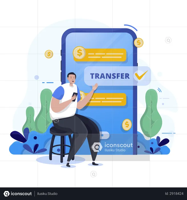 Money transfer  Illustration
