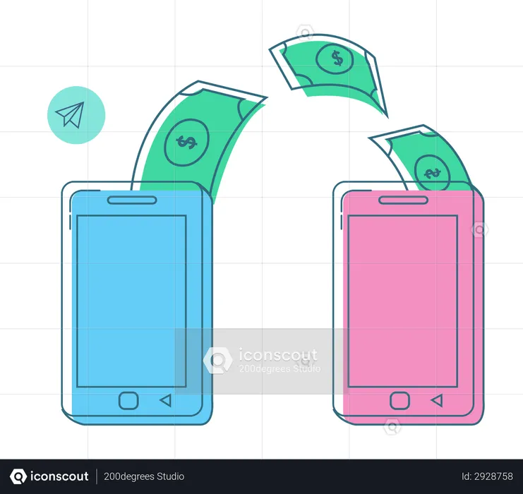 Money transfer App  Illustration