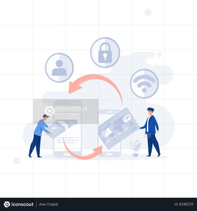 Money transfer  Illustration