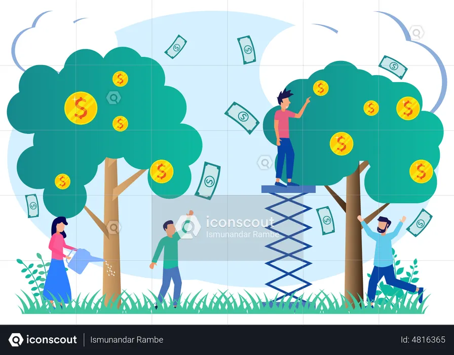 Money Tree Investment  Illustration