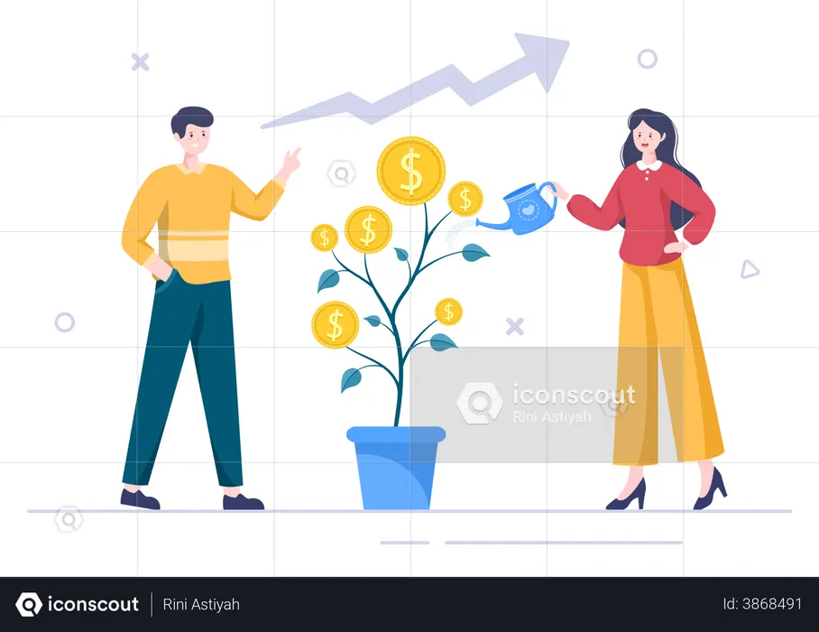 Money Tree Investment Financial  Illustration