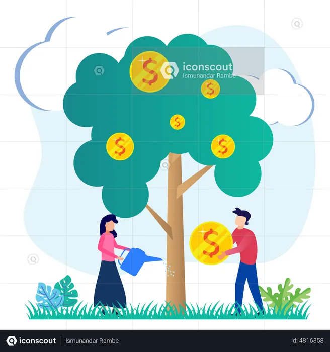 Money Tree Investment  Illustration