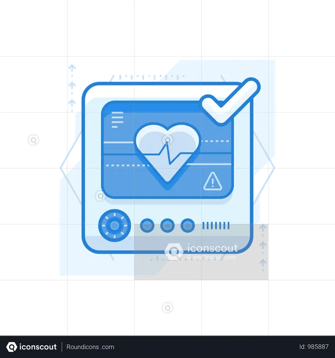 Monitor cardíaco  Ilustração