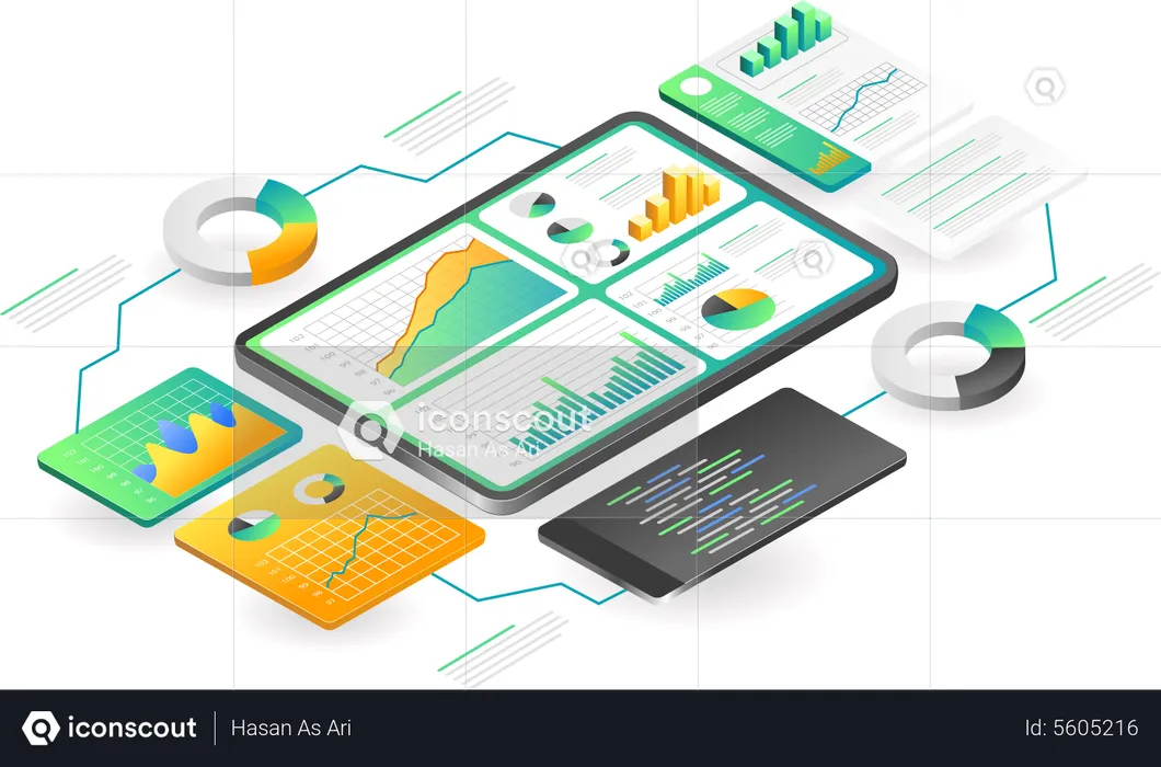 Monitoramento de dados  Ilustração