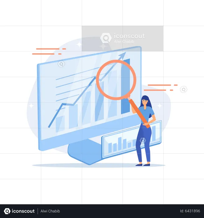 Monitoramento de métricas da empresa  Ilustração