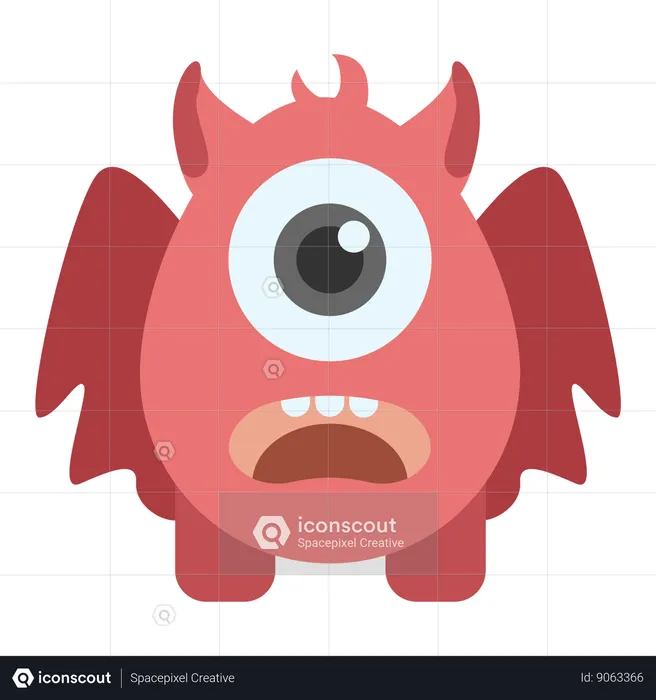 Monster face  Illustration