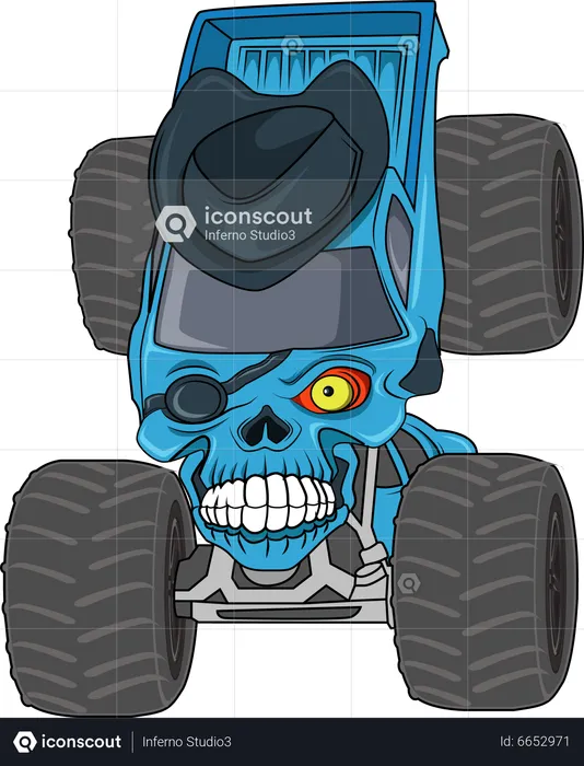 Monster truck car  Illustration