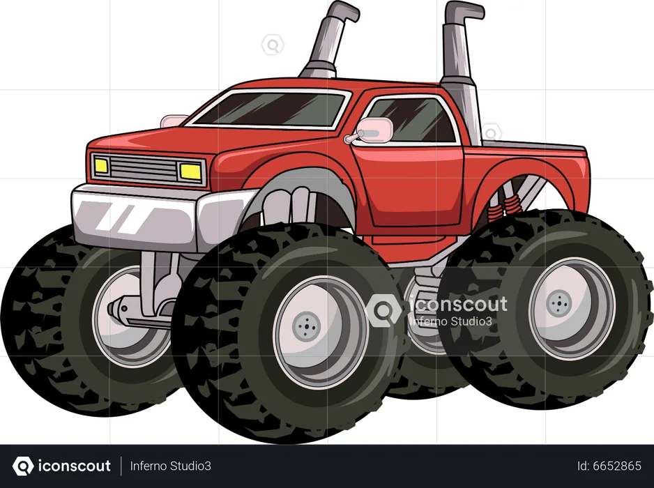 Monster truck car  Illustration