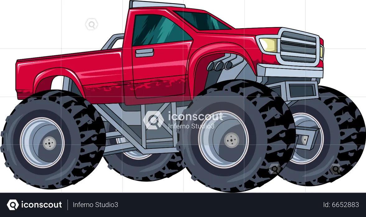 Monster truck car  Illustration