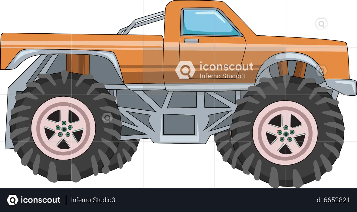 Monster truck car  Illustration