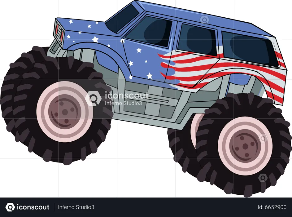 Monster truck car  Illustration