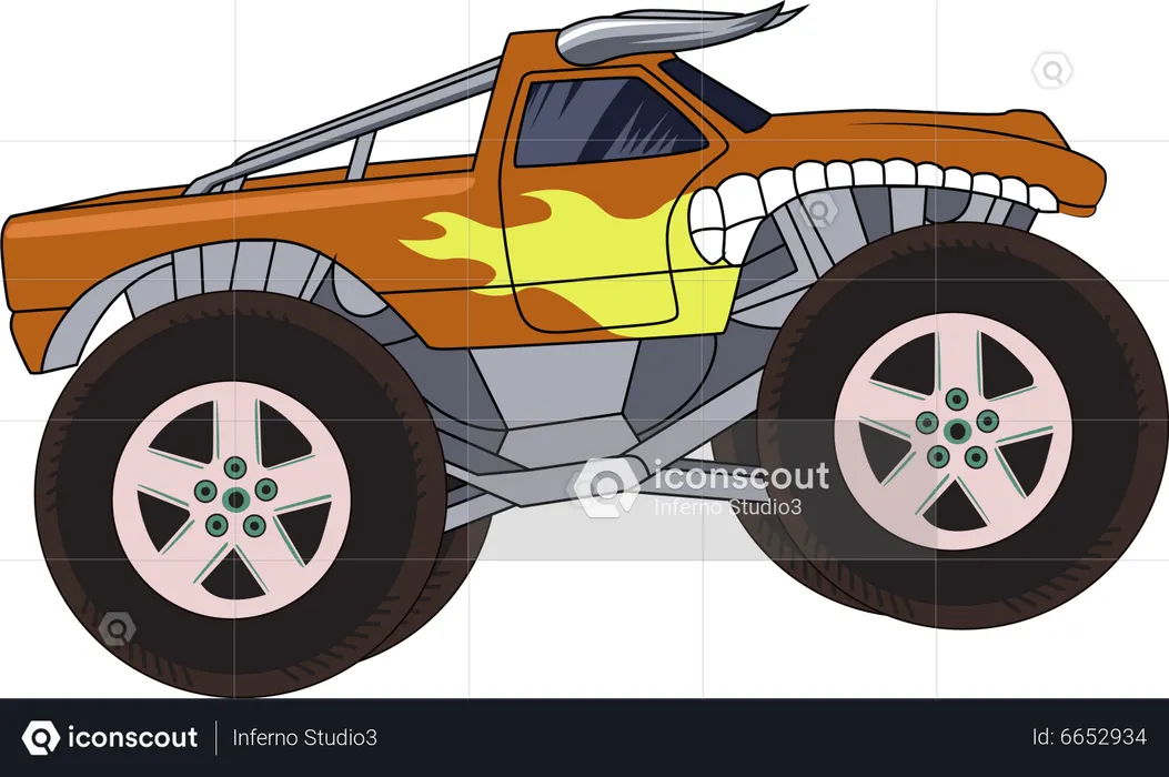 Monster truck car  Illustration