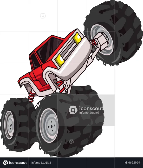 Monster truck car  Illustration