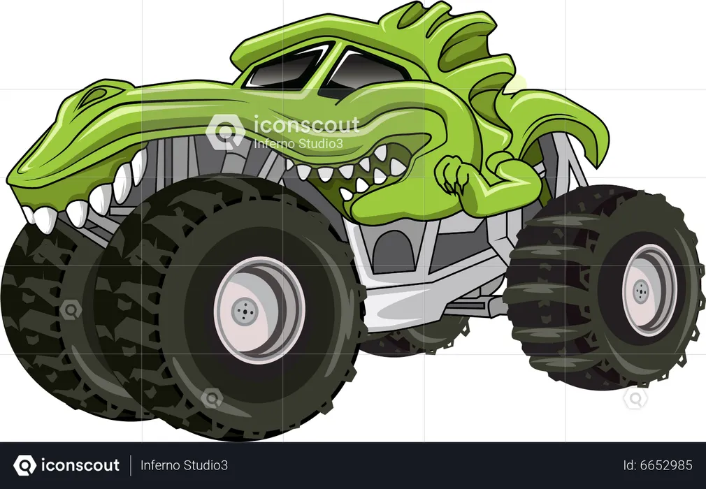 Monster truck character  Illustration