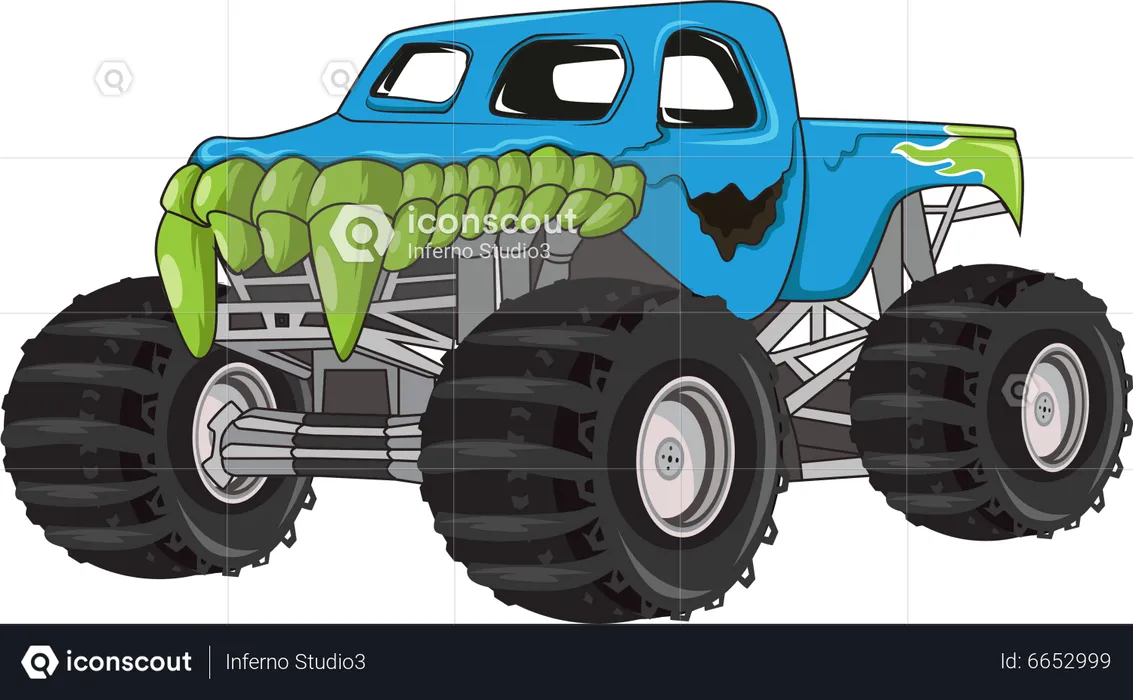 Monstertruck-Charakter  Illustration