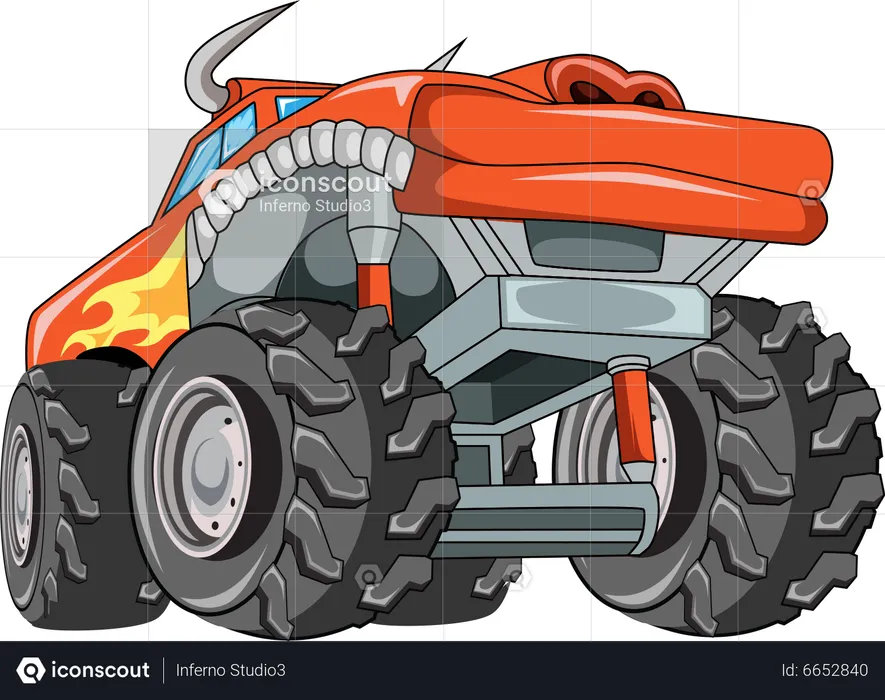 Camion monstre tout-terrain  Illustration